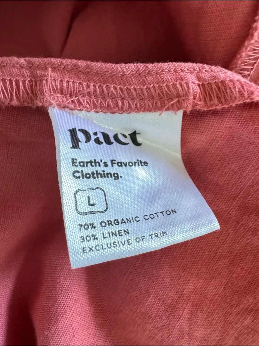 Pact Rose Pink Button-Front Midi Dress with Self Tie - Picture 4 of 4